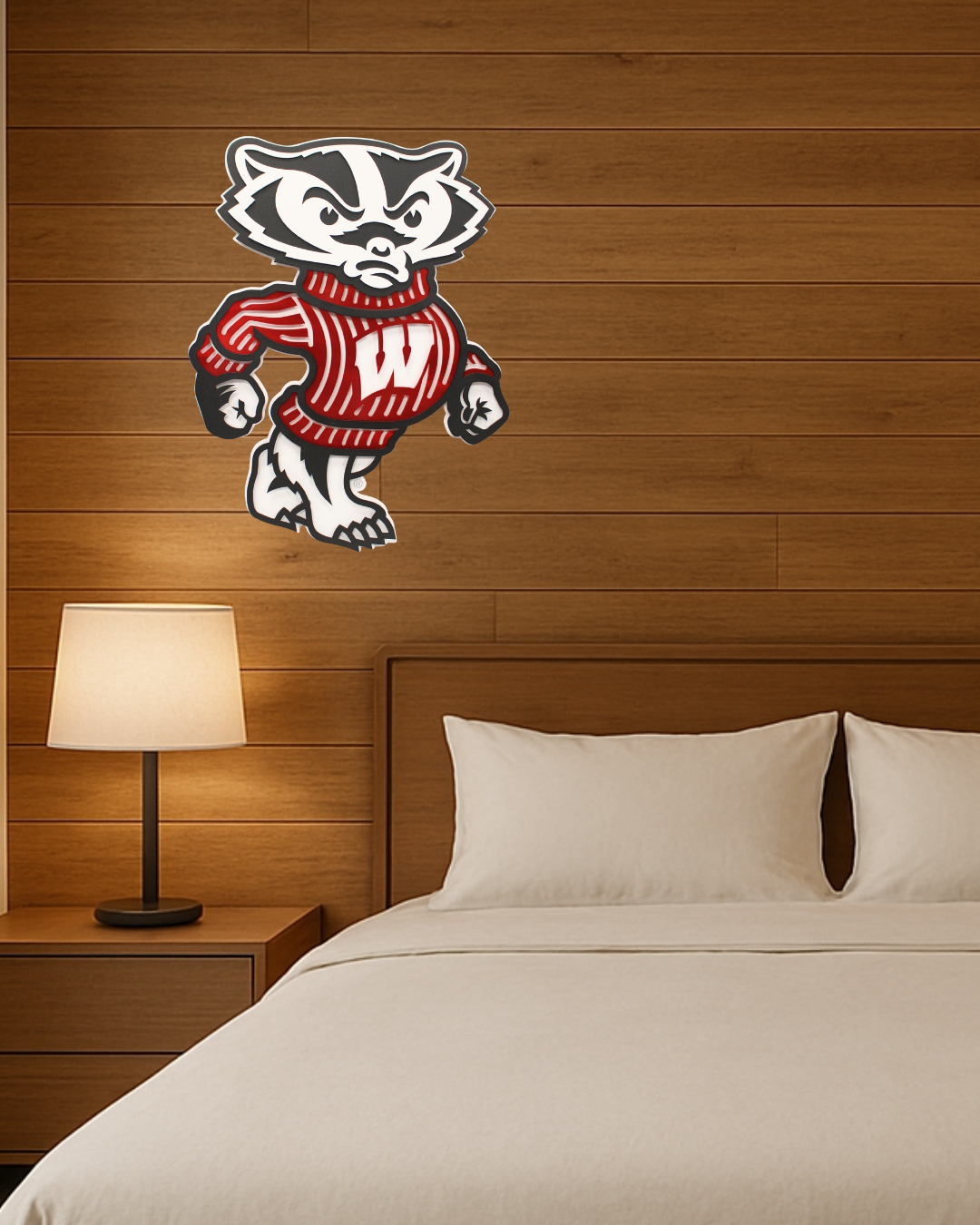 University of Wisconsin-Madison Badgers "Bucky" Mascot Premier 3D Welded
