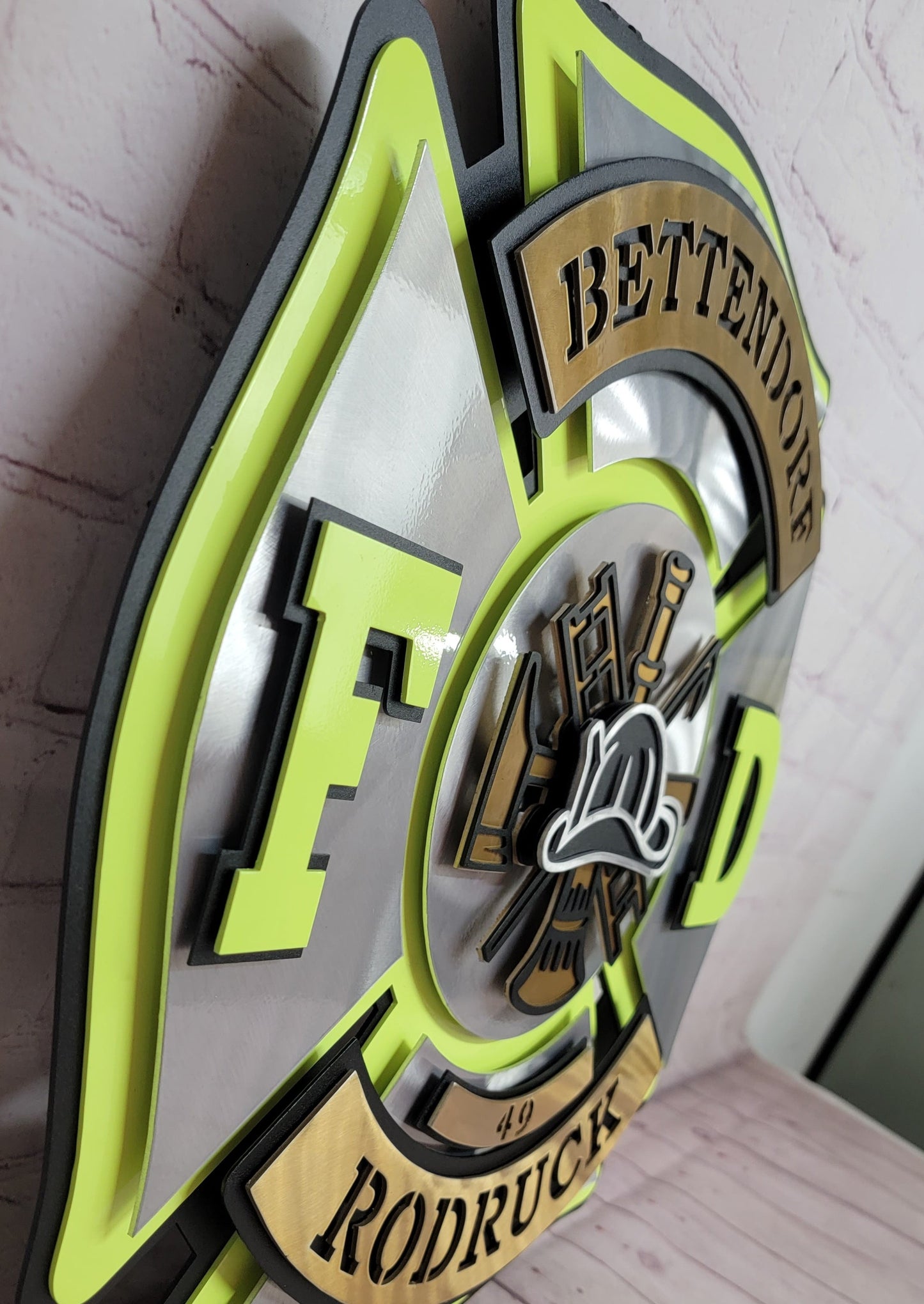 Bettendorf Fire Neon Maltese Shield