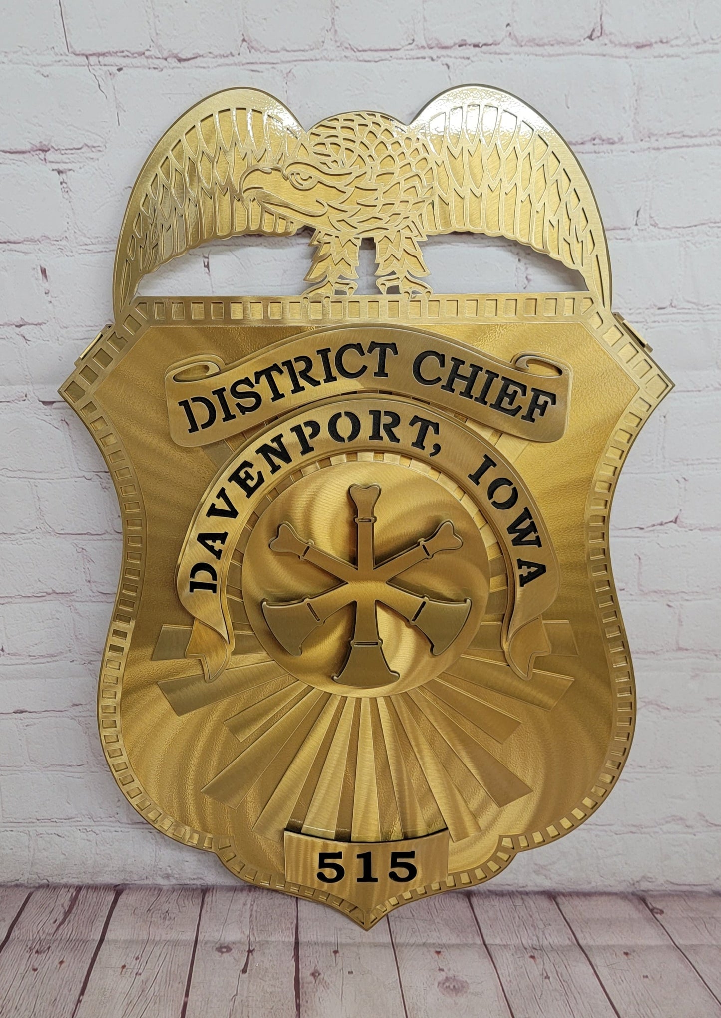 Davenport Iowa District Chief Badge
