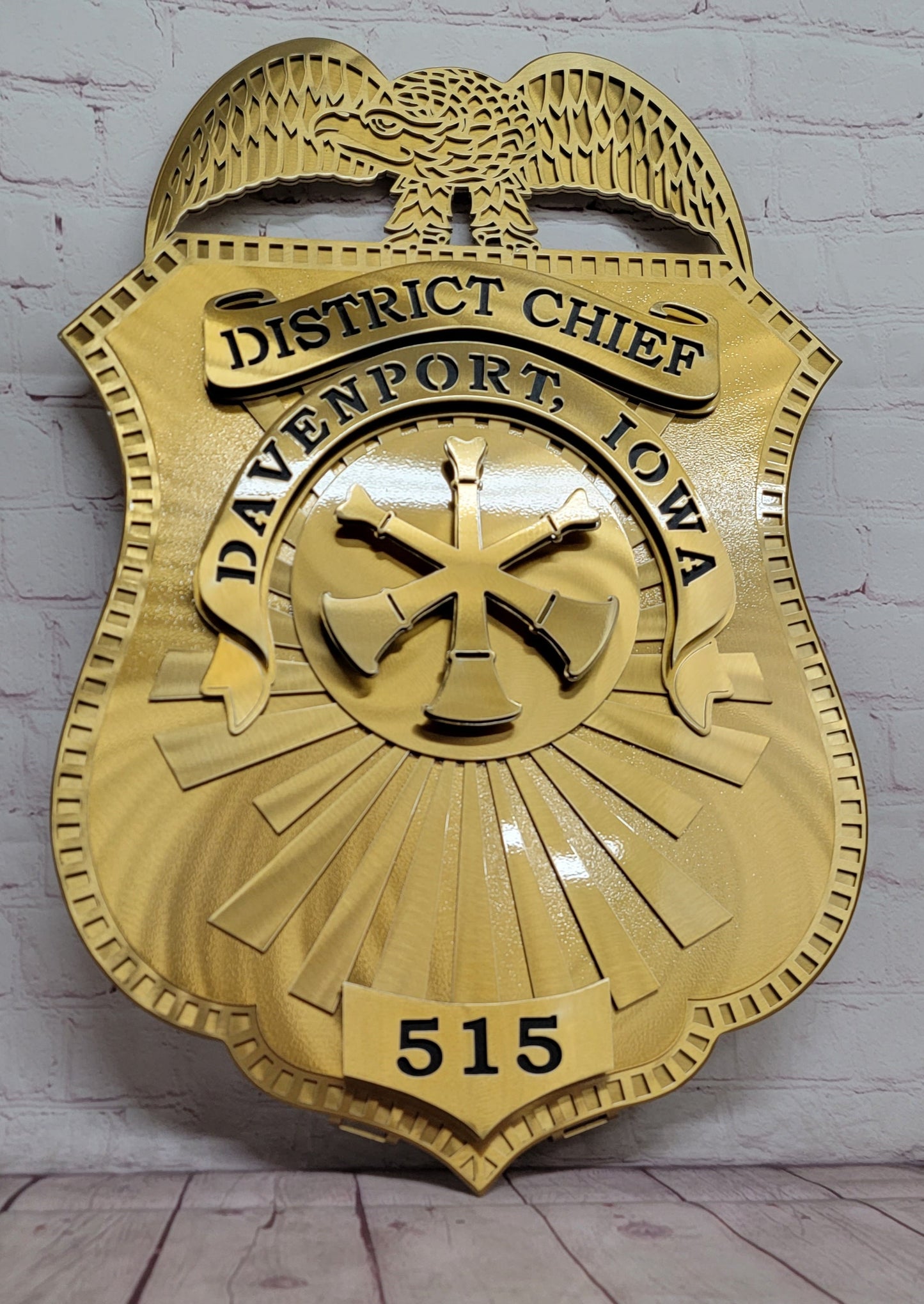 Davenport Iowa District Chief Badge