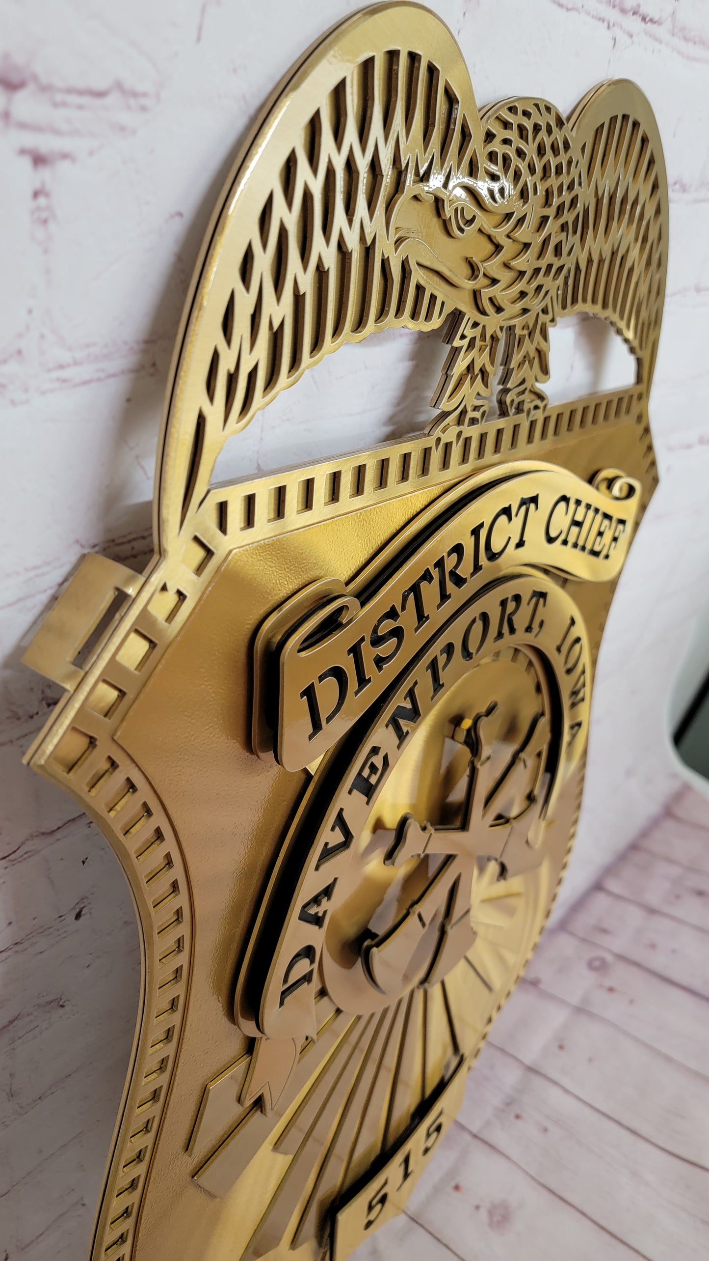 Davenport Iowa District Chief Badge