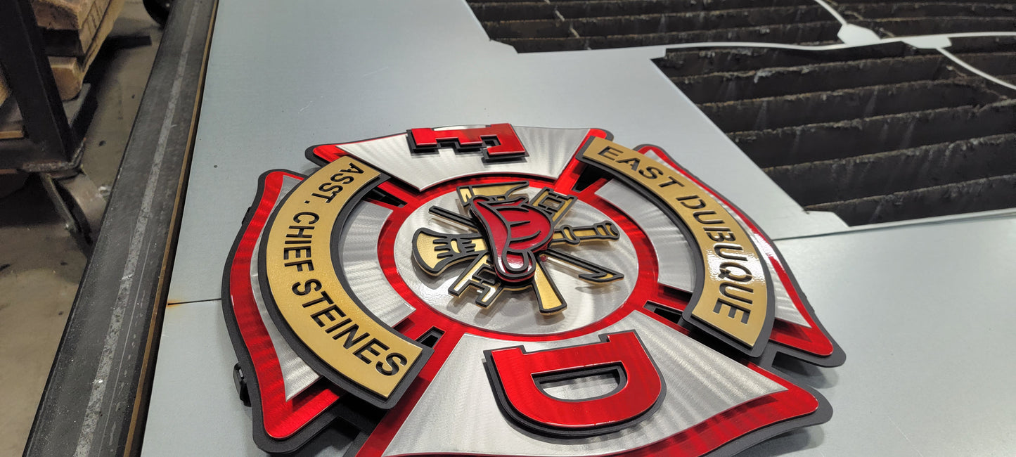 East Dubuque Fire Department Maltese Shield