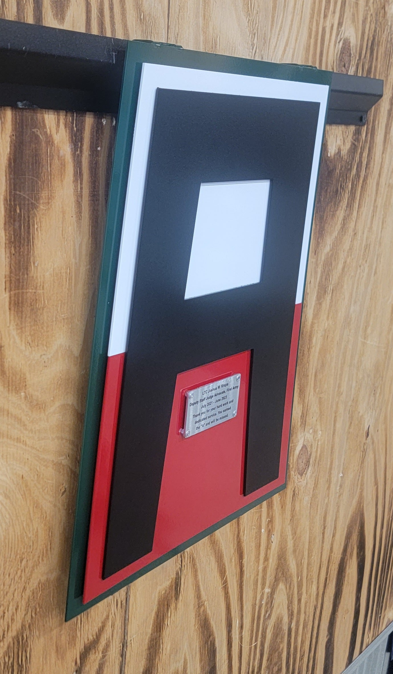 Army A with Plaque