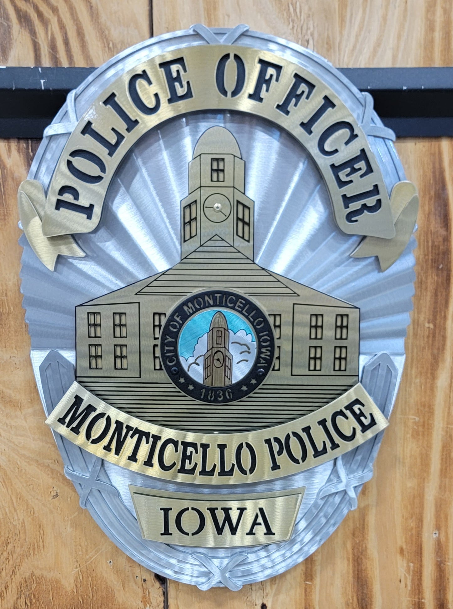 Monticello Iowa Police Badge