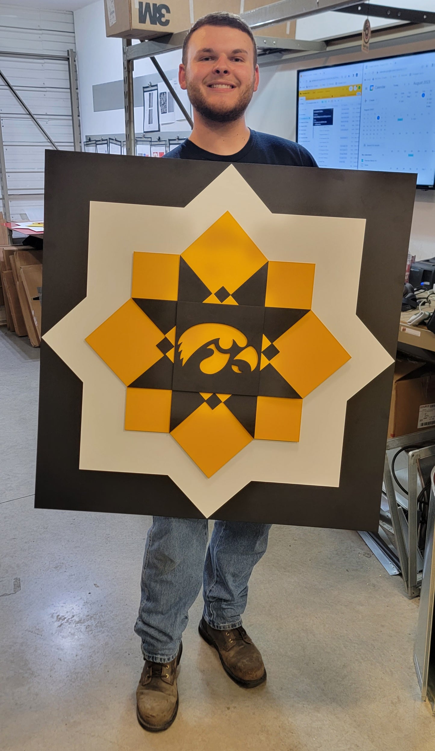 Iowa Hawkeyes Barn Quilt