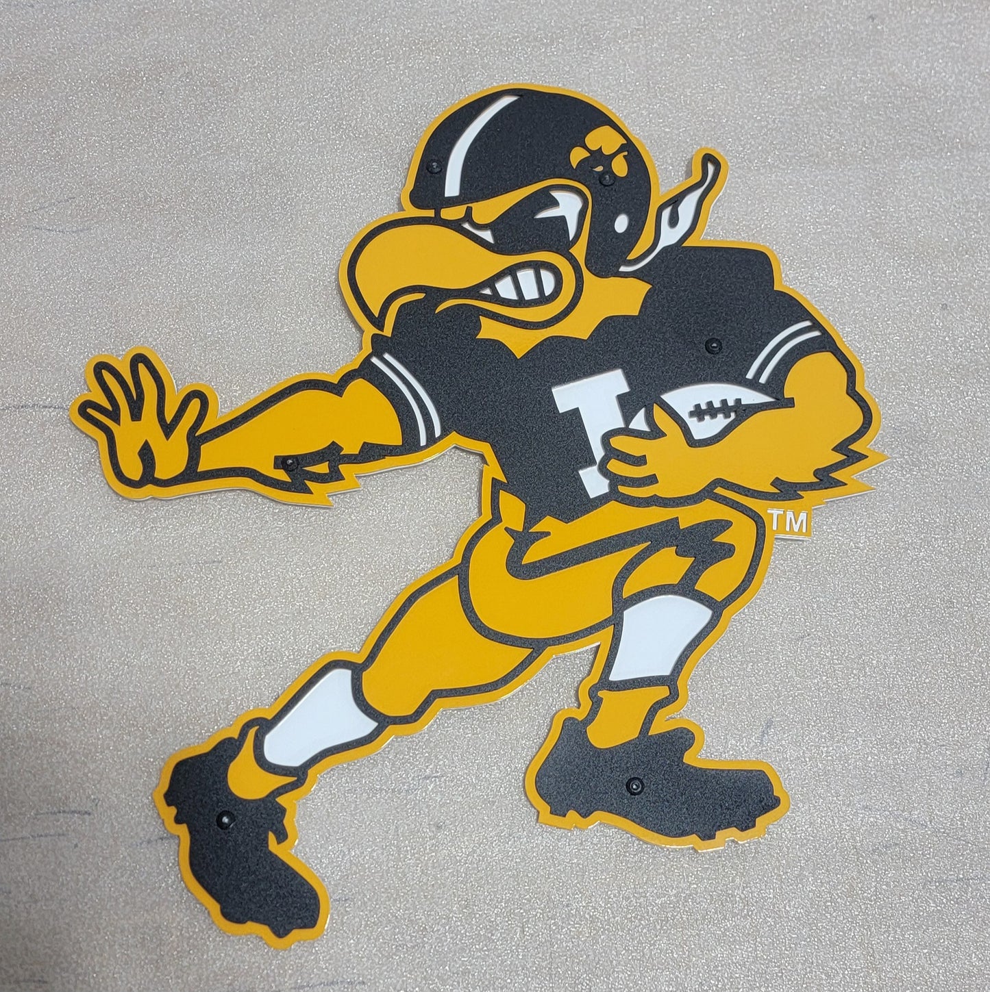 Iowa Hawkeyes Vintage Football Pose Herky Dorm Room Size