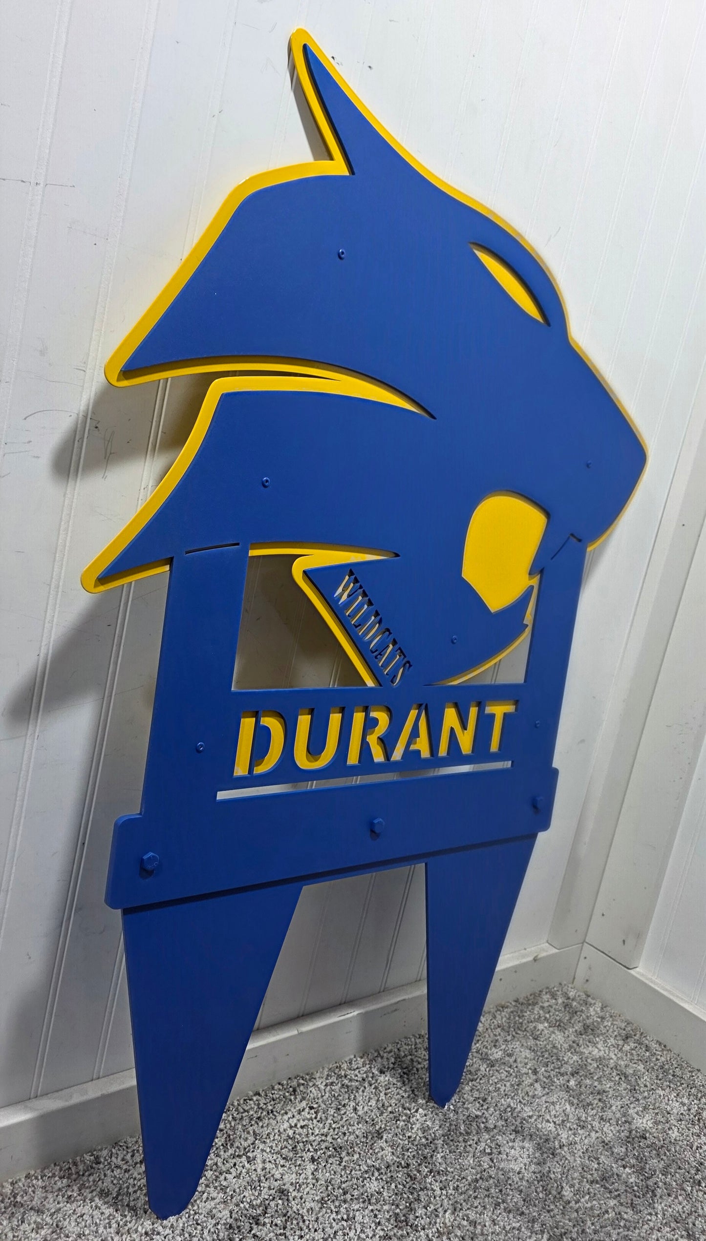 Durant Wildcats Logo Collapsible/Personalizable Yardstakes