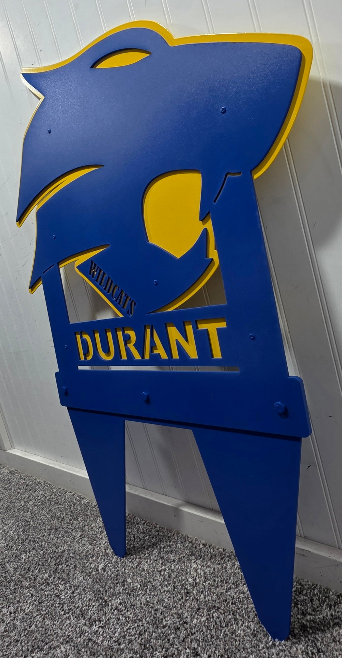 Durant Wildcats Logo Collapsible/Personalizable Yardstakes
