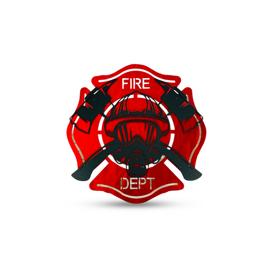 2 Layer Fireman Metal Art