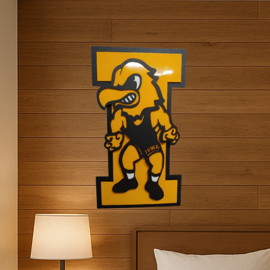 Iowa Hawkeyes Vintage Wrestling Herky