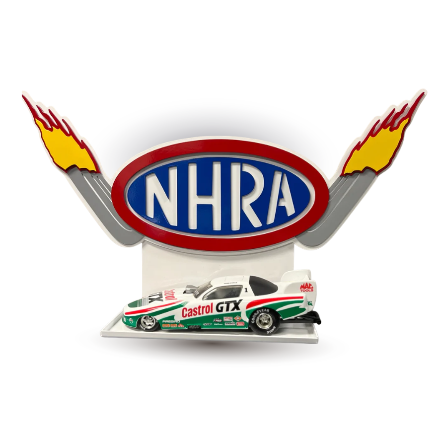 Premier 1/24 NHRA Logo With Header Pipe Flames Diecast Display