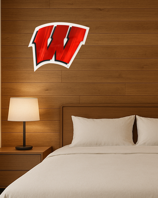 Univeristy of Wisconsin-Madison Badgers "W" Logo Premier 3D Welded