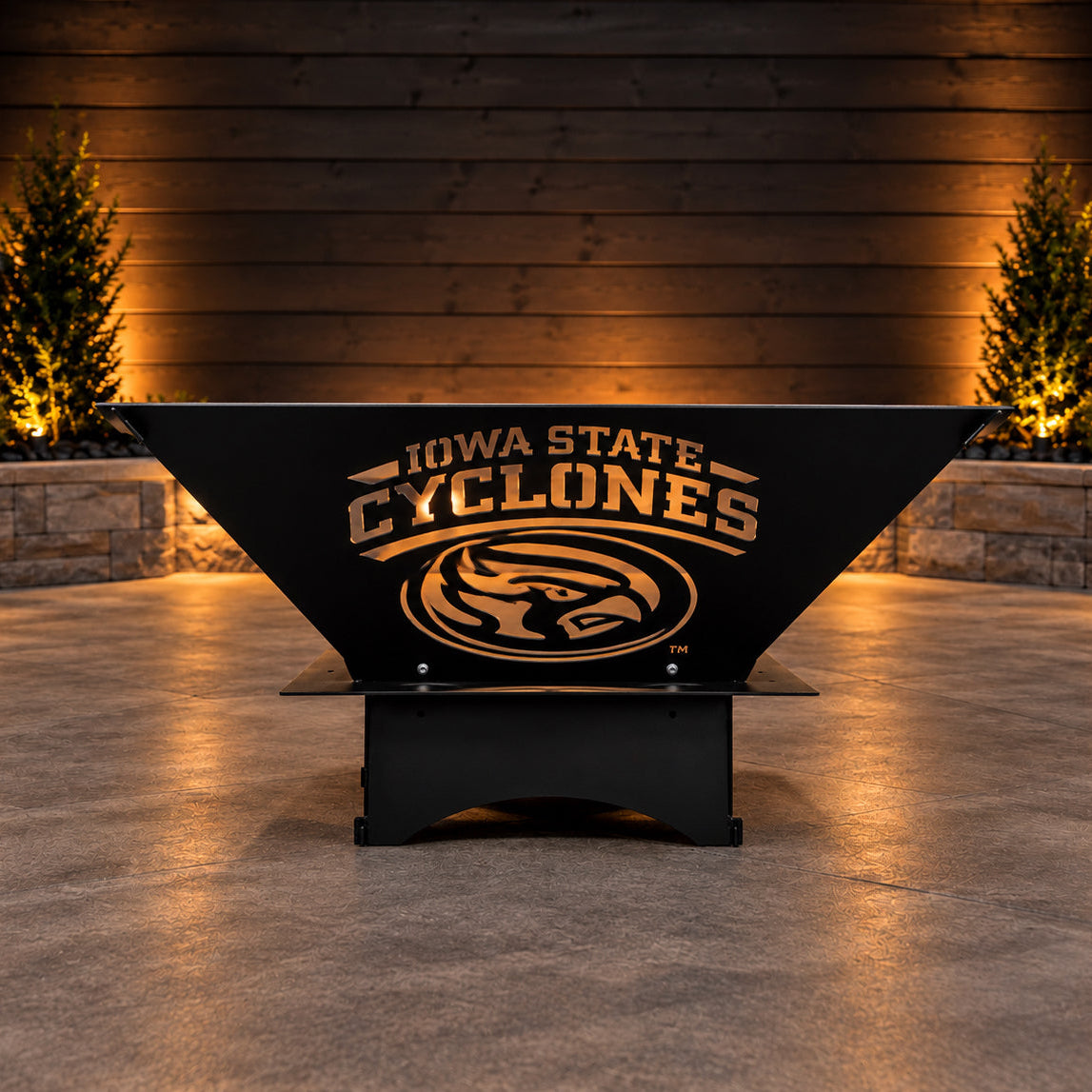 Iowa State Cyclone Logo Fire Pit
