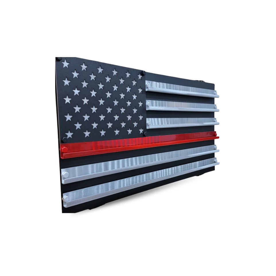 Challenge Coin Flag (American, Blue Line, Red Line)