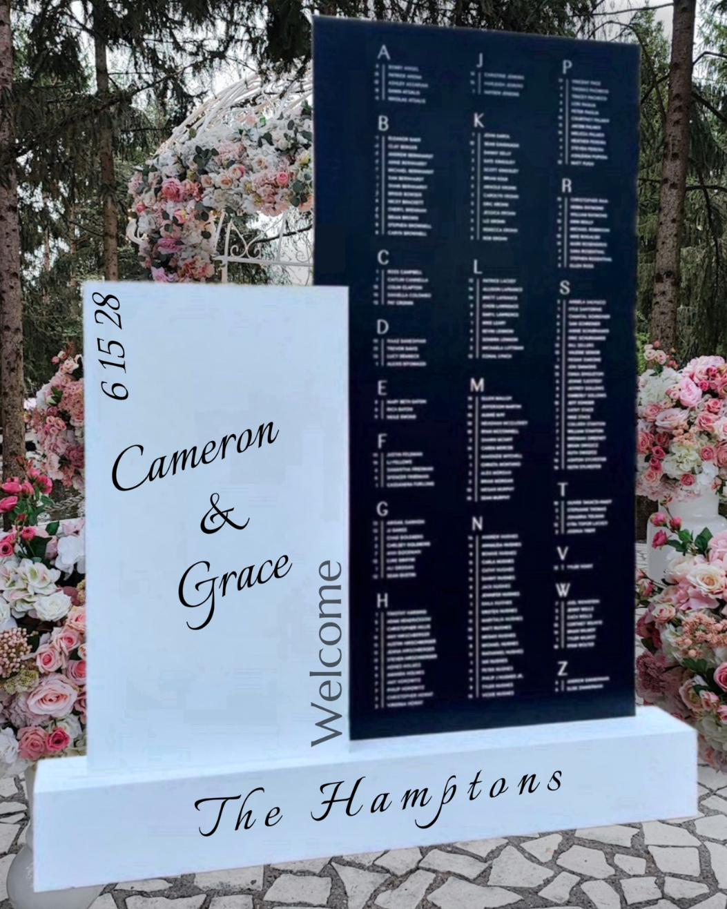 Custom Wedding Seating Chart