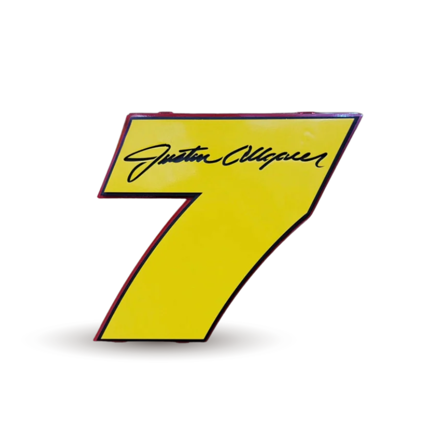 Premier Justin Allgaier #7 Number Door Name Plate Cutout