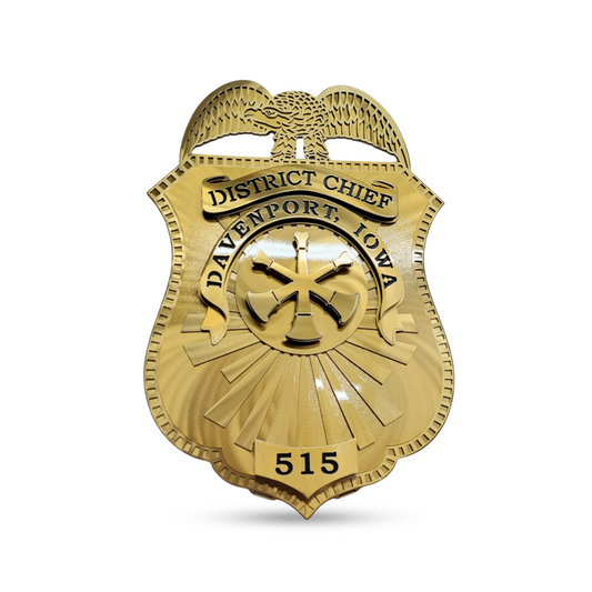 Davenport Iowa District Chief Badge