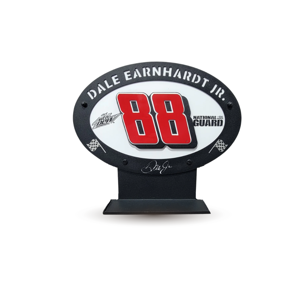Dale Earnhardt Jr. #88 Oval 3D Premier Metal Diecast Display