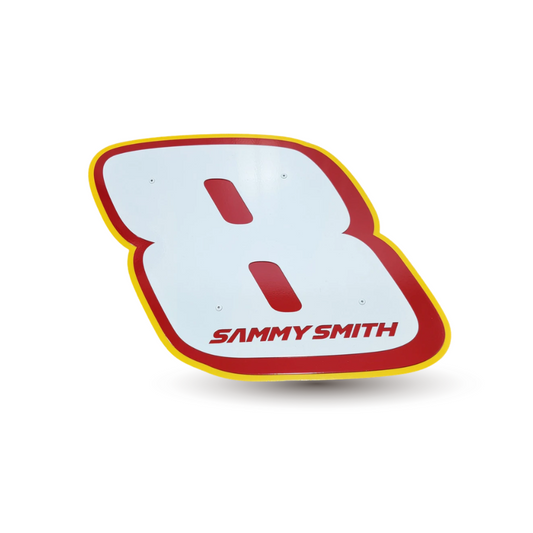 Sammy Smith #8 Door Name Plate Sheet Metal Number