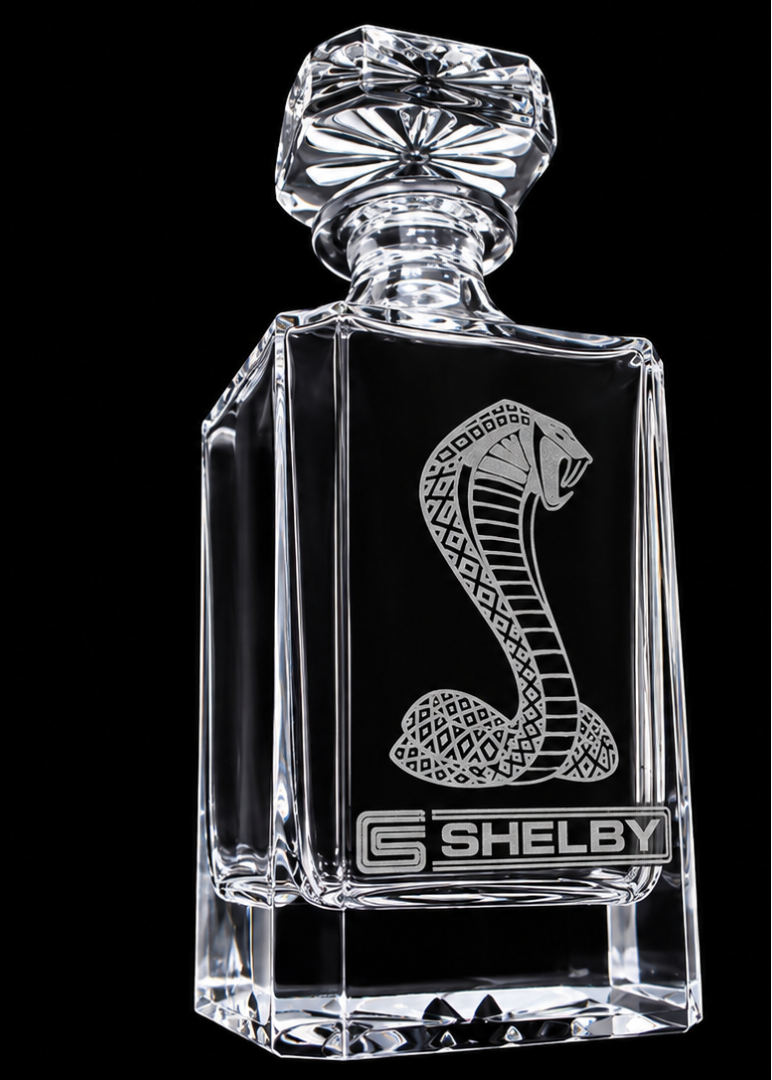 Shelby Cobra Logo Glass Decanters 5pc Set