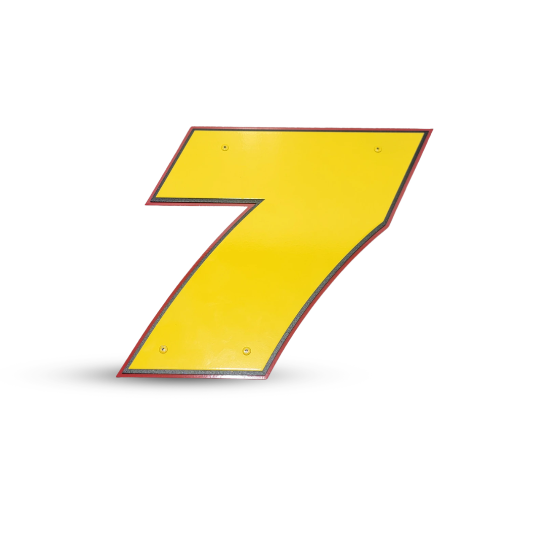 Justin Allgaier #7 Plain Sheet Metal Number