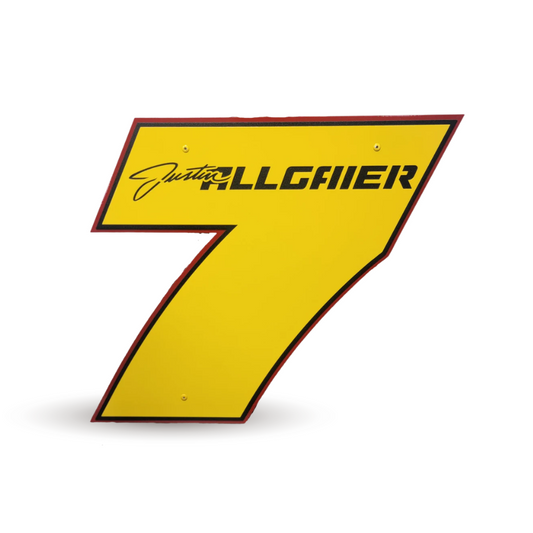 Justin Allgaier #7 Door Name Plate Sheet Metal Number