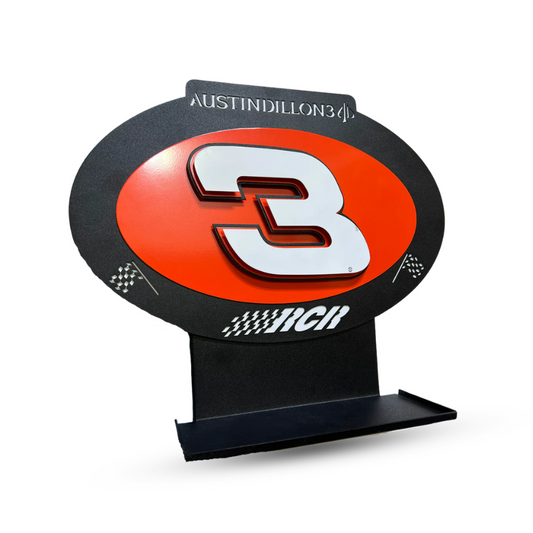 Austin Dillion #3 Oval 3D Premier Metal Diecast Display