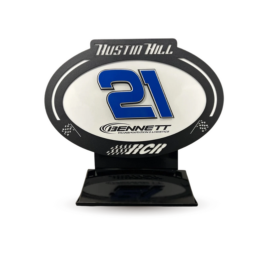 Austin Hill #21 Oval 3D Premier Metal Diecast Display