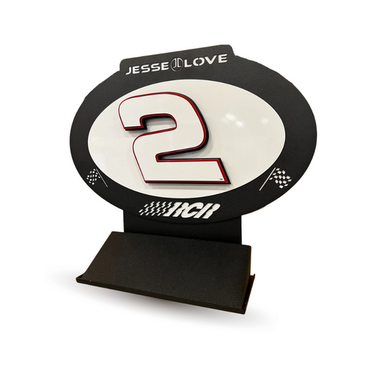 Jesse Love #2 Oval 3D Premier Metal Diecast Display