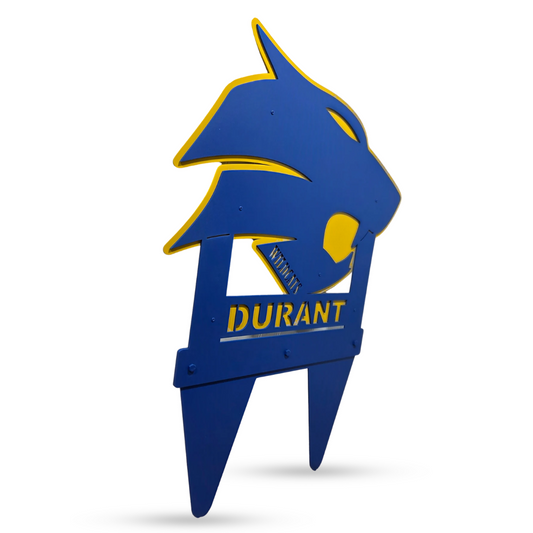 Durant Wildcats Logo Collapsible/Personalizable Yardstakes