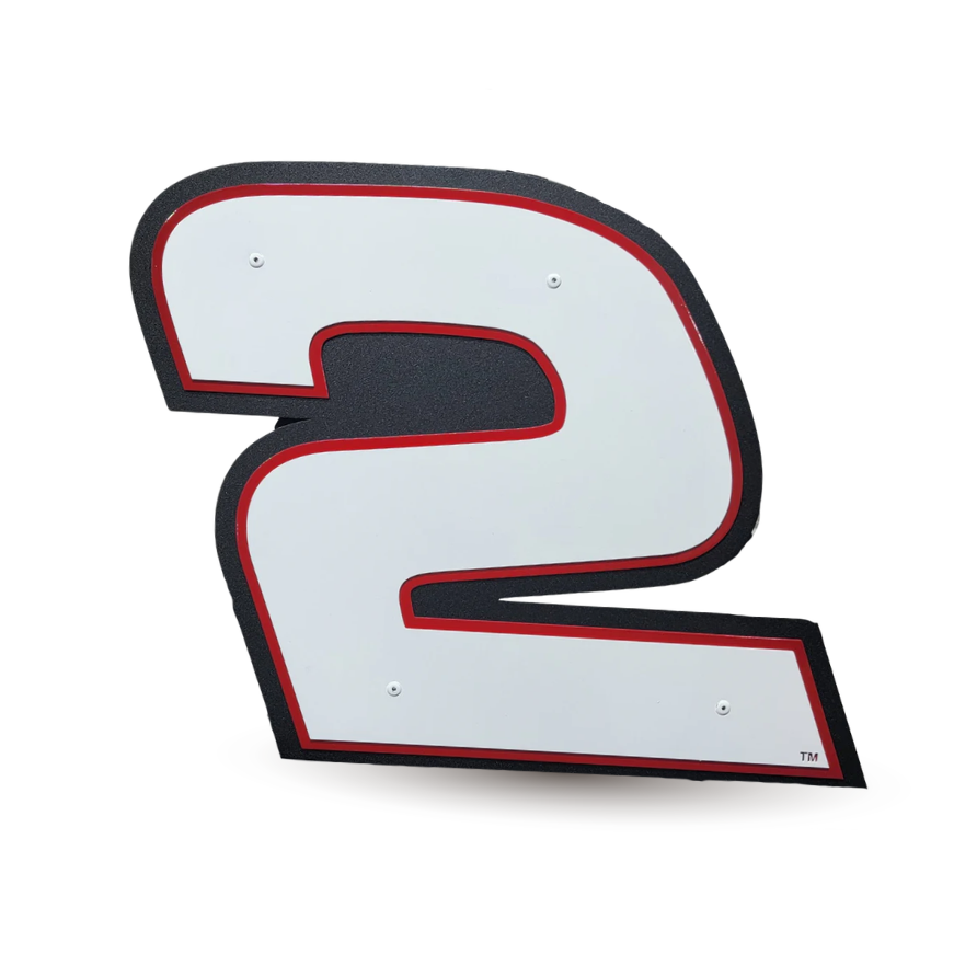 Jesse Love #2 Plain Sheet Metal Number