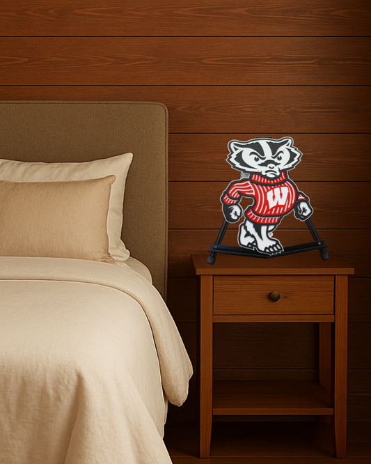 Univeristy of Wisconsin-Madison Badgers Mascot Logo Dorm Room Size Compressed