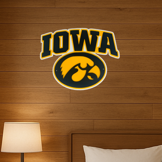 Iowa Hawkeyes TigerHawk Oval With Iowa Banner