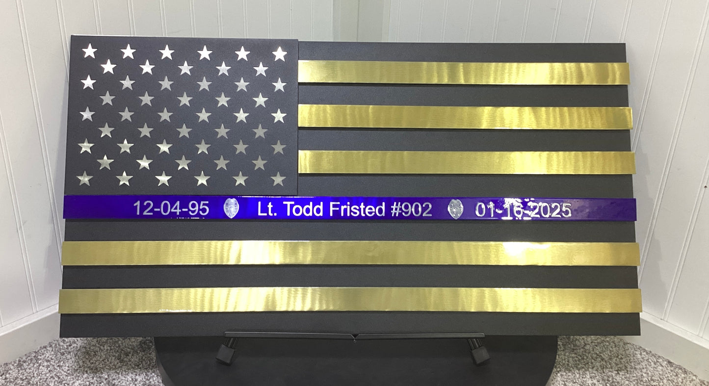 2 Layer Blue Line Flag