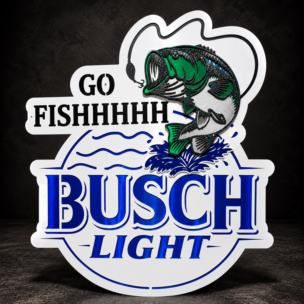 Anheuser Busch Busch Light Go Fishhhhh Logo - Compressed Series