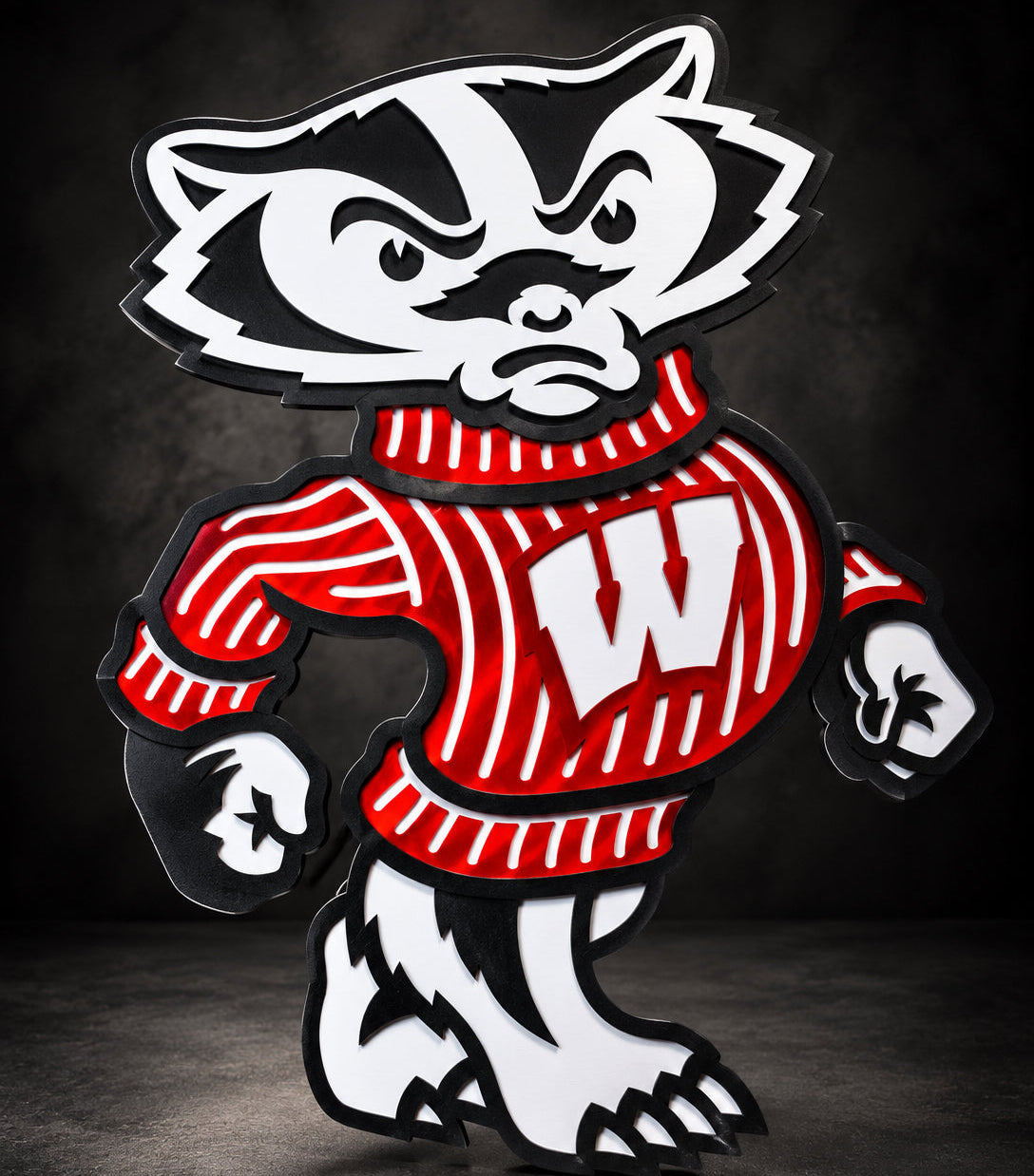 University of Wisconsin-Madison Badgers "Bucky" Mascot Premier 3D Welded