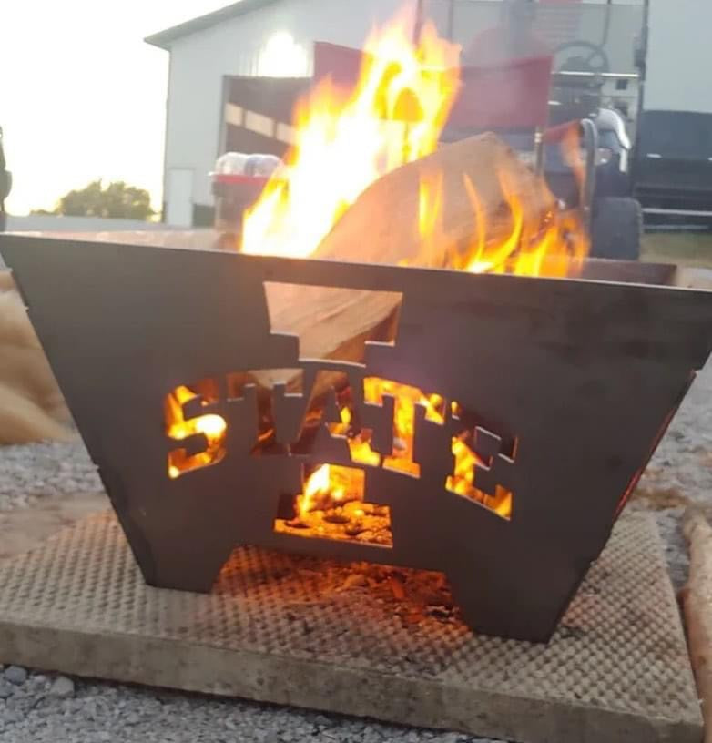 Iowa State Fire Pit Premier Metal Art
