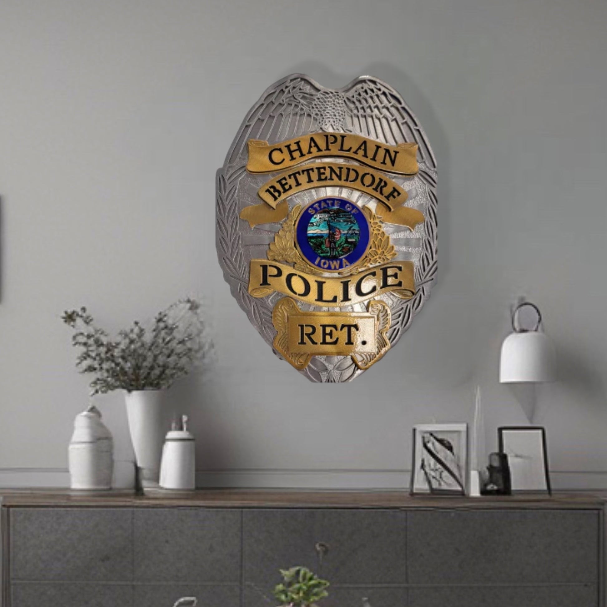 Wall Decor Bettendorf Police Badge