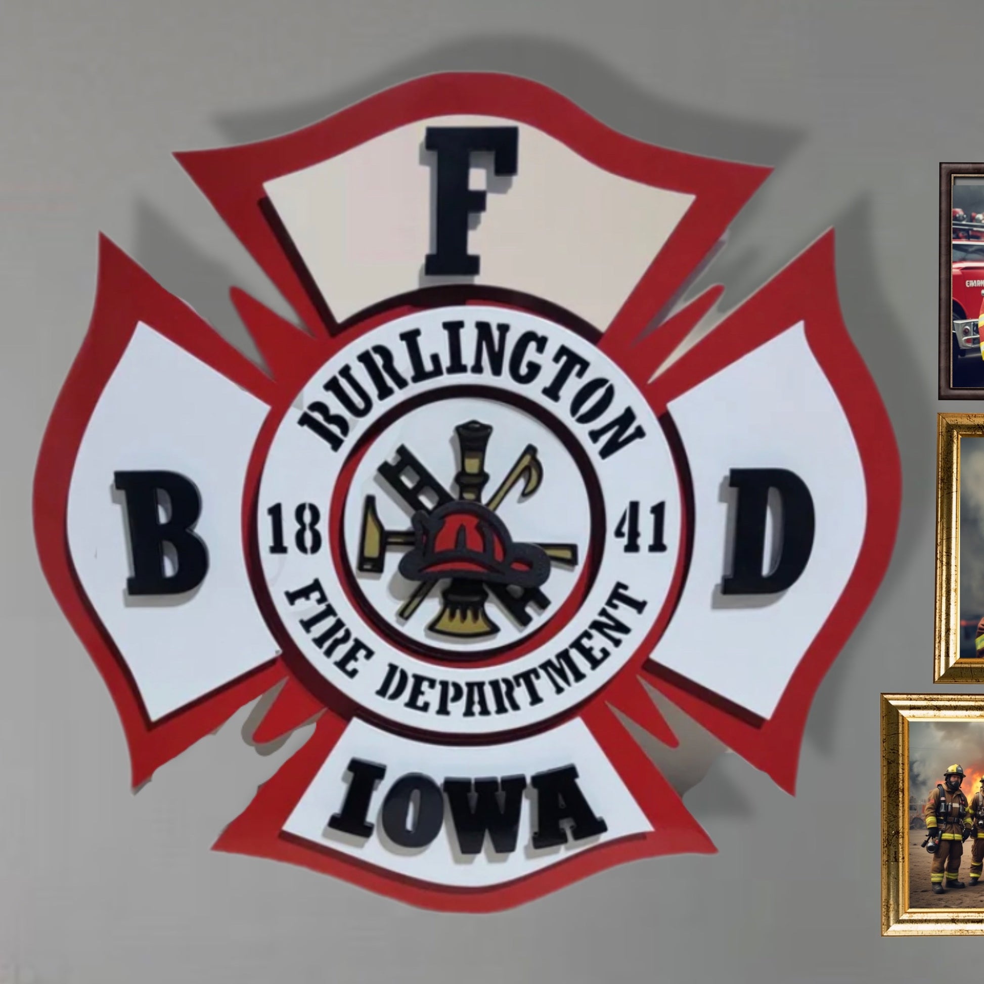 Sign Of Burlington Fire Dept.
