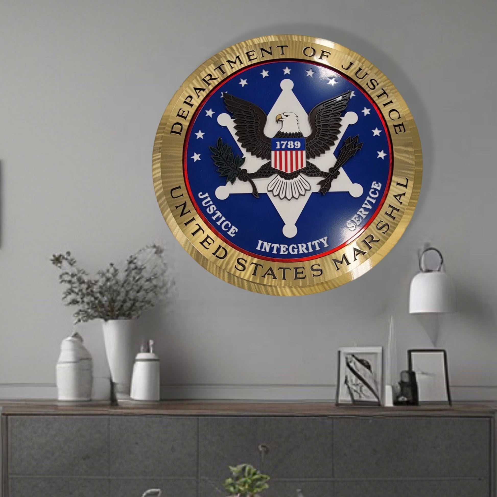 Wall Decor Department Of Justice Unites States  Marshal