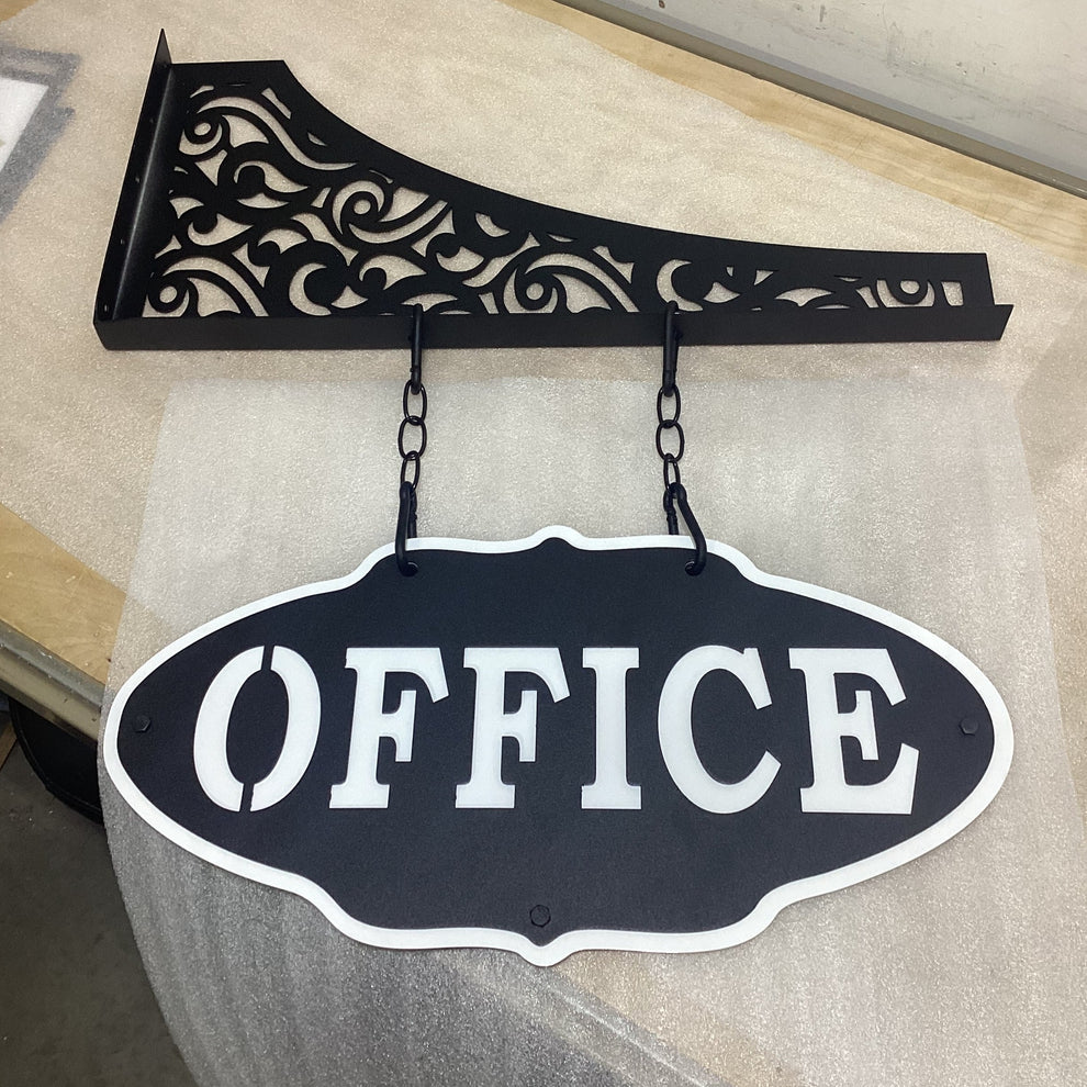 Hanging Office Sign – Premier Metal Art