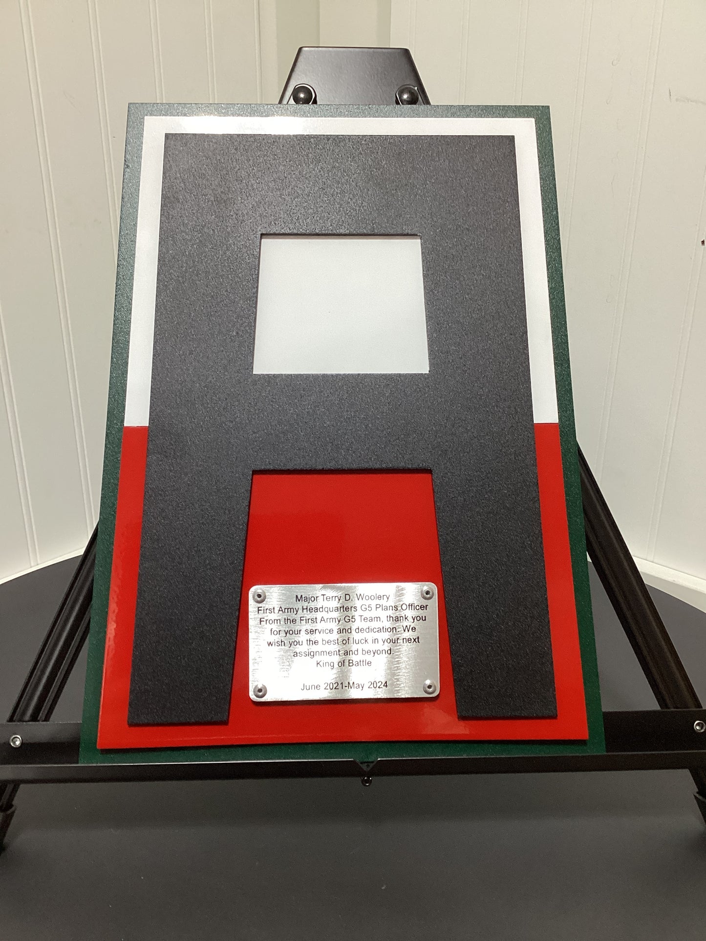Army A with Plaque