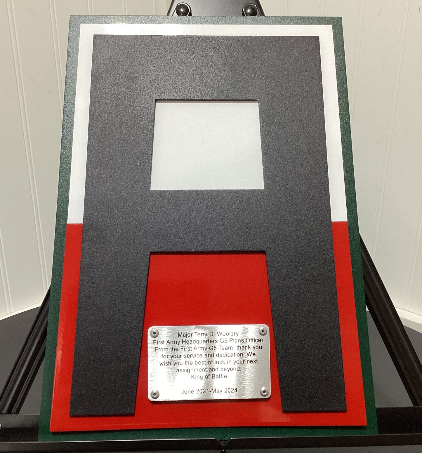 12" Army A with Engraved Plaque