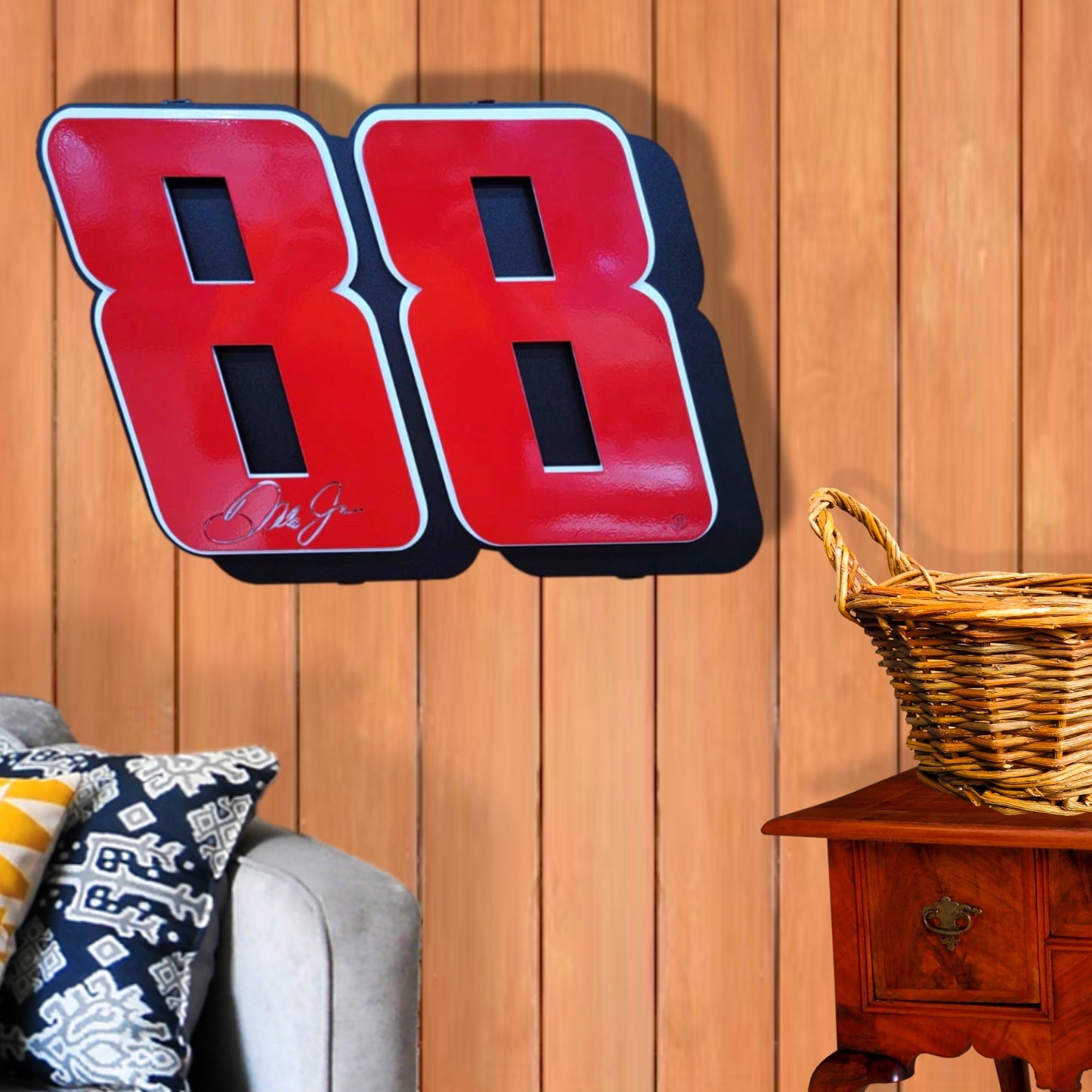 Premier Dale Earnhardt Jr. Red #88 Number Door Name Plate Cutout
