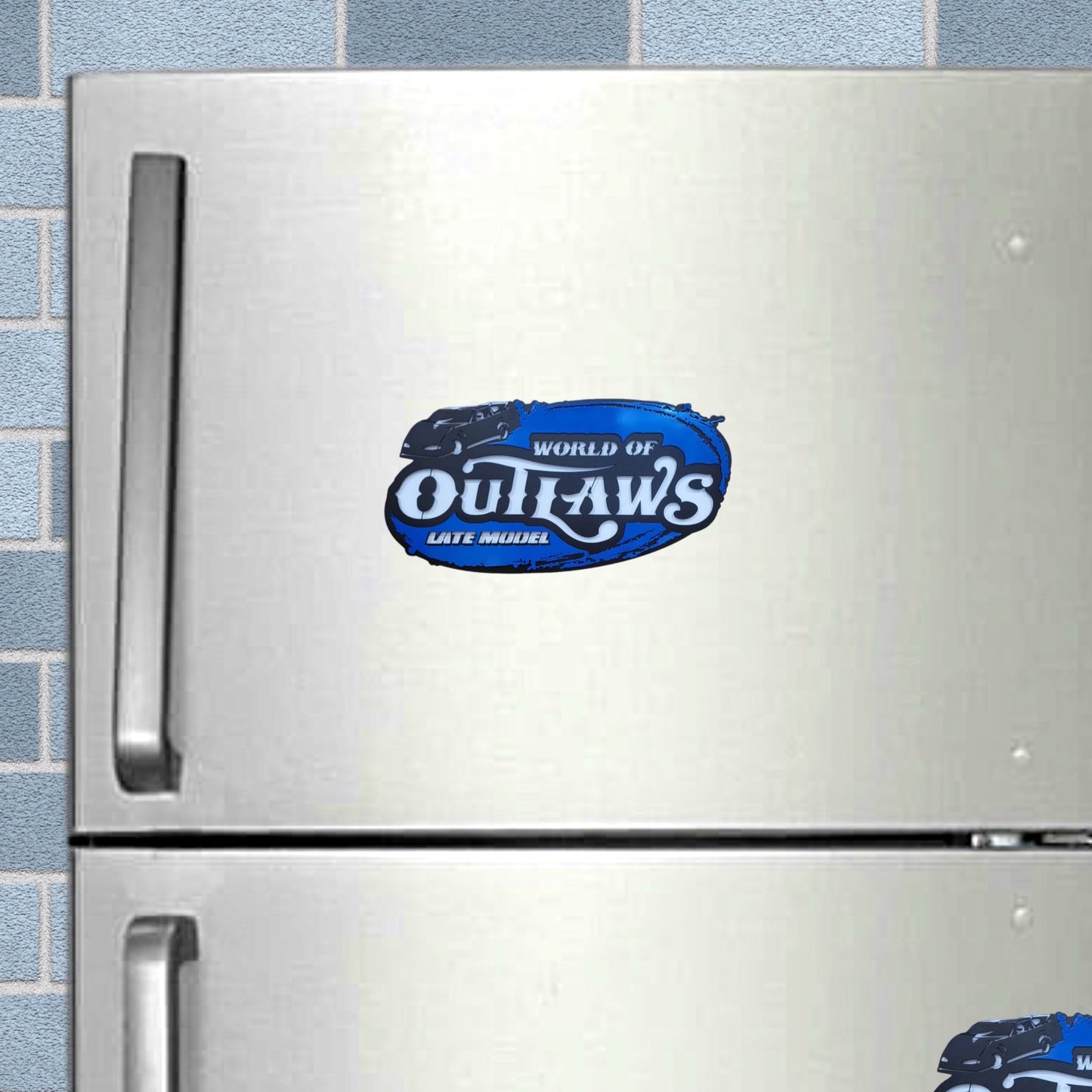 World Of Outlaws Late Model Series Collectible Magnet and Diecast Display