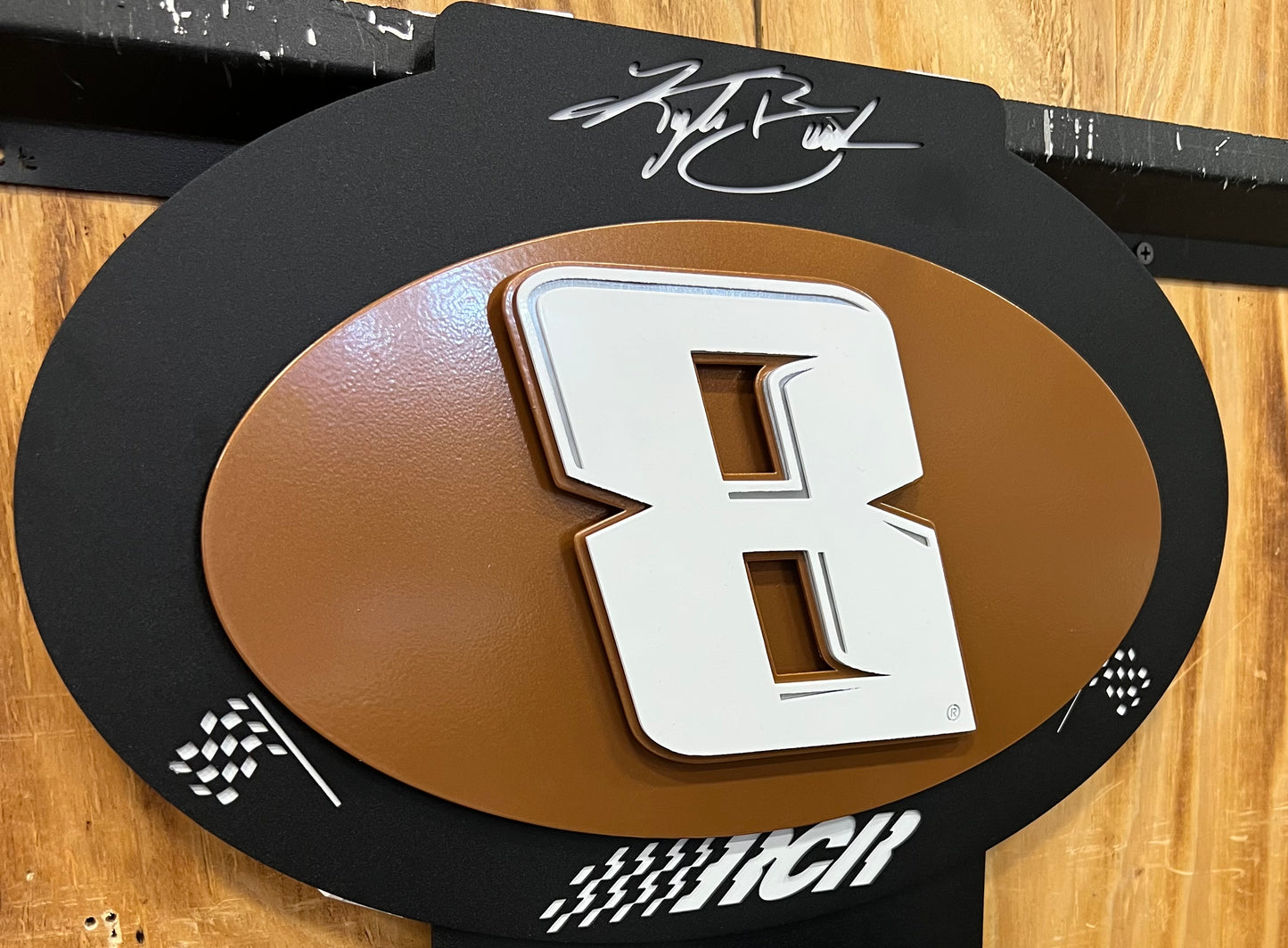 Kyle Busch #8 Oval 3D Premier Metal Diecast Display