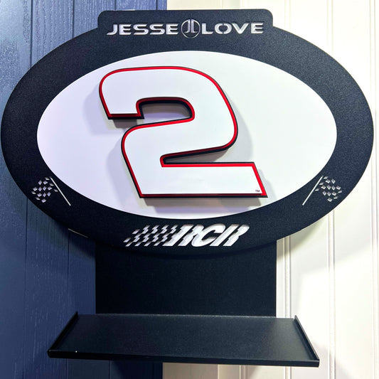 Jesse Love #2 Oval 3D Premier Metal Diecast Display
