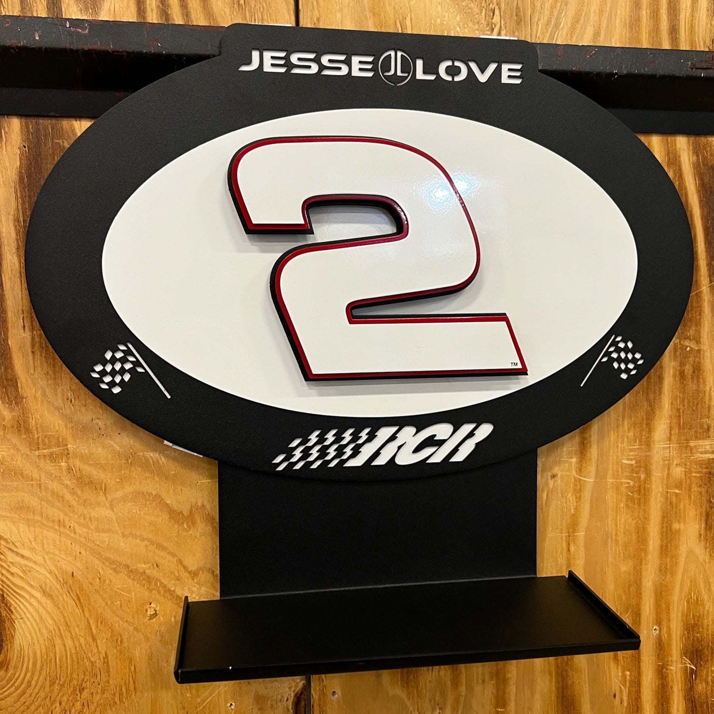 Jesse Love #2 Oval 3D Premier Metal Diecast Display
