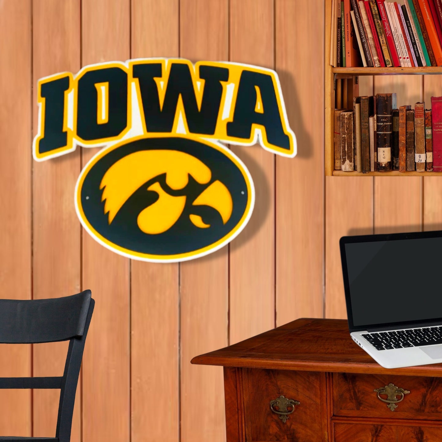 Iowa Hawkeyes TigerHawk Oval With Iowa Banner