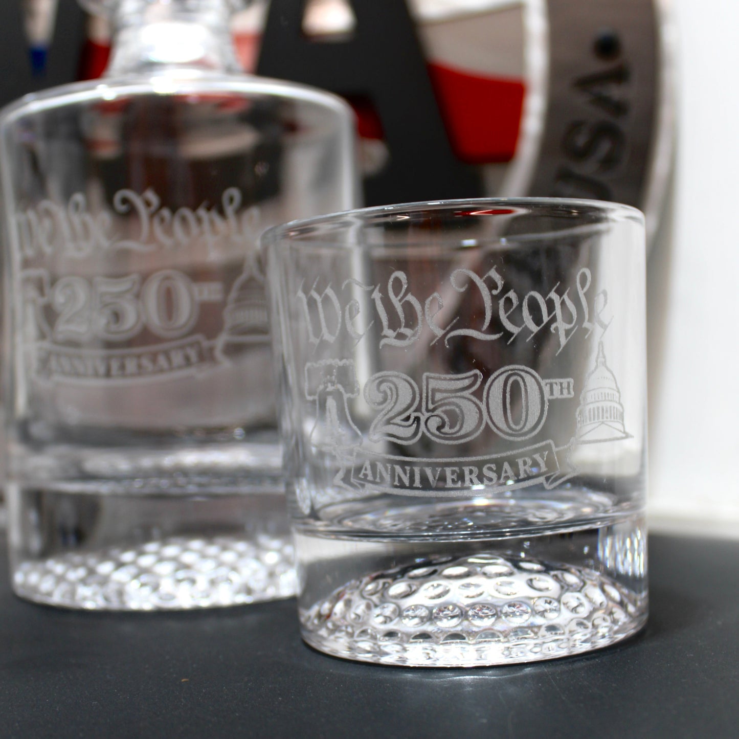 Golf Glass Engraved Decnater